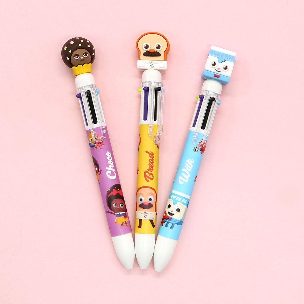 브레드이발소피규어6색볼펜