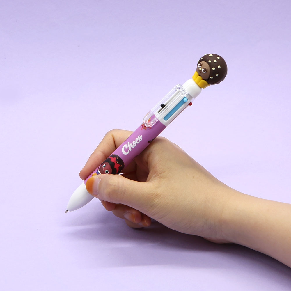 브레드이발소피규어6색볼펜