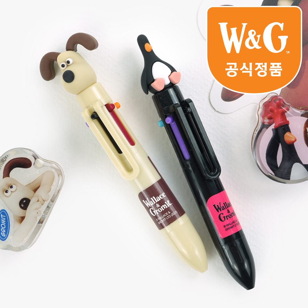 [공식정품]월레스와그로밋피규어미니6색볼펜
