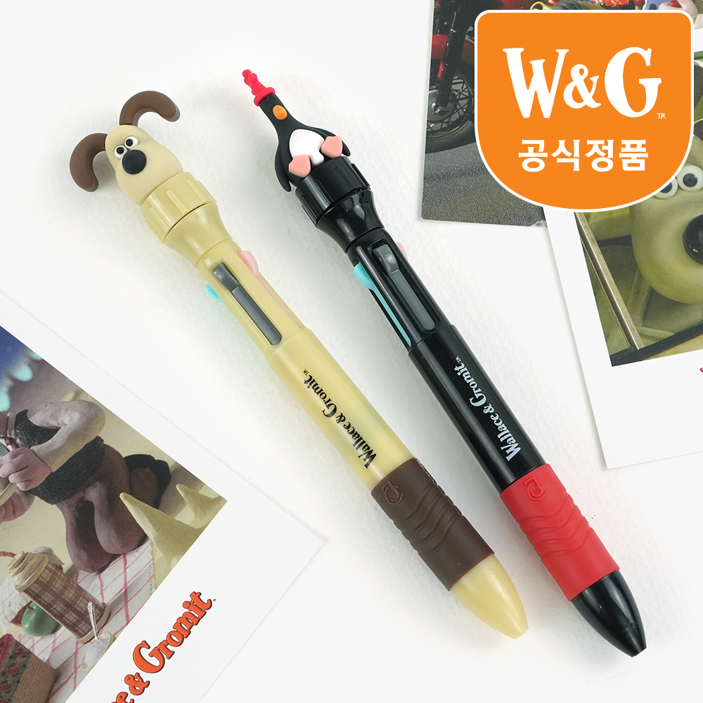 [공식정품]월레스와그로밋피규어4색회전펜