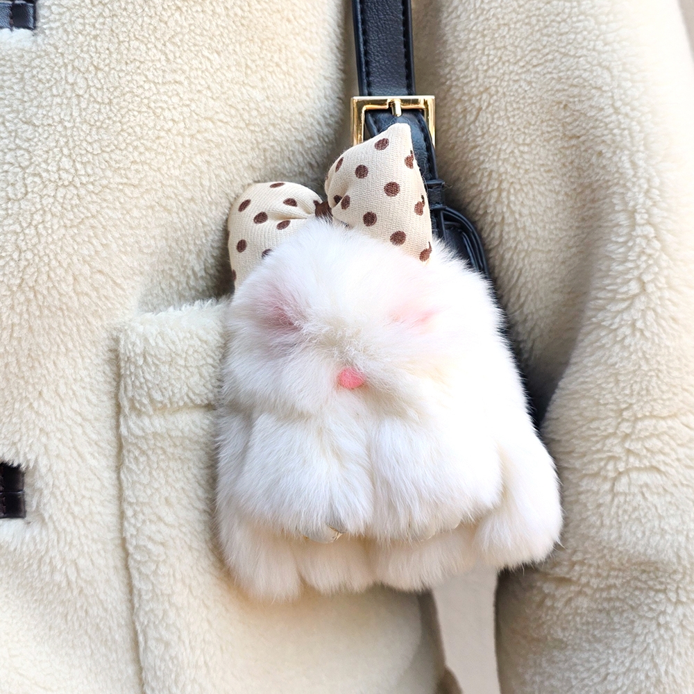 왕리본토끼털키링