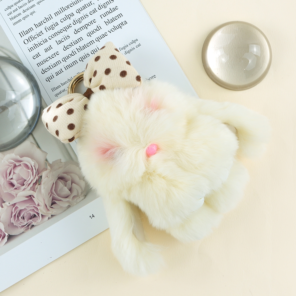 왕리본토끼털키링