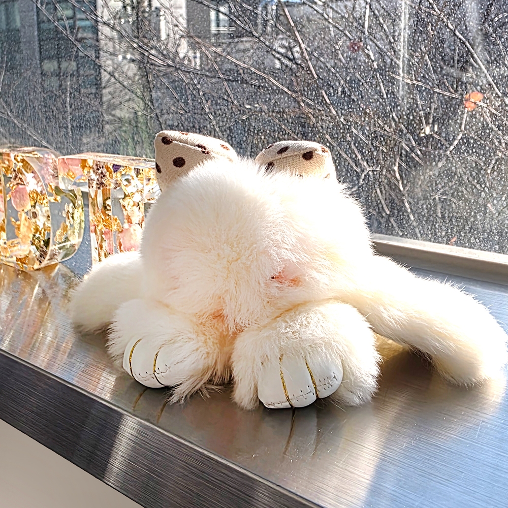 왕리본토끼털키링