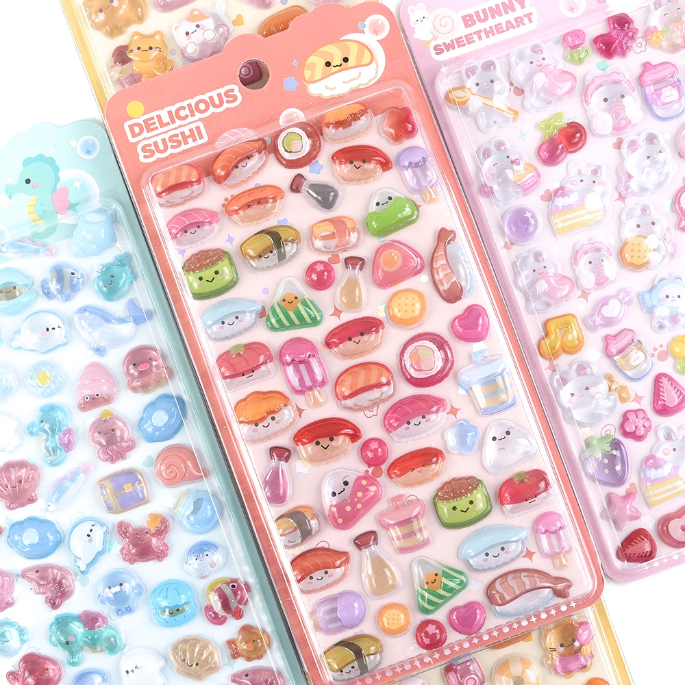 해피스마일워터드롭스티커