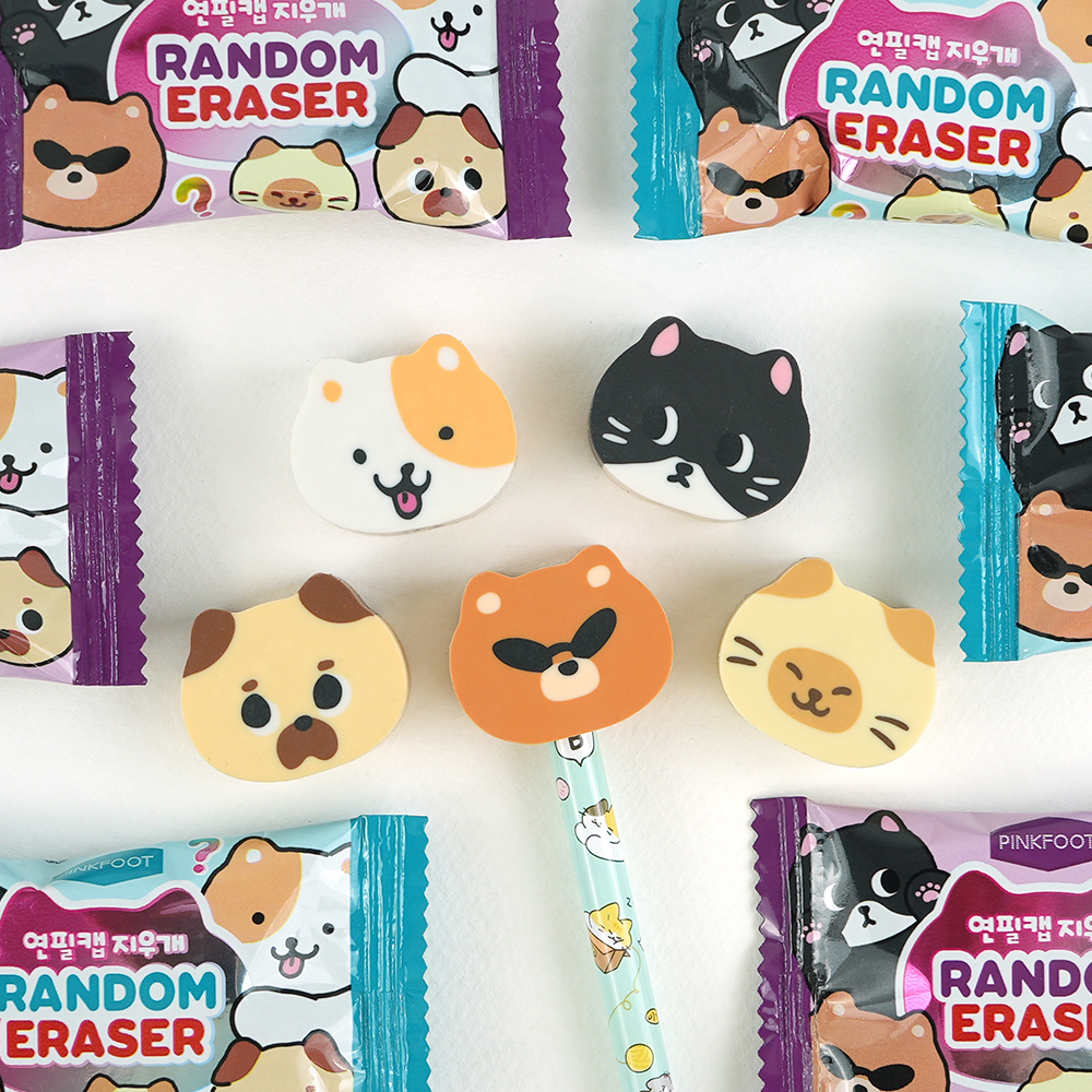 랜덤연필캡지우개30탄