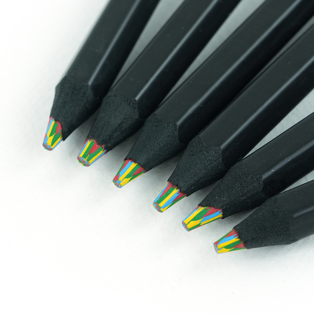 알록무지개색연필