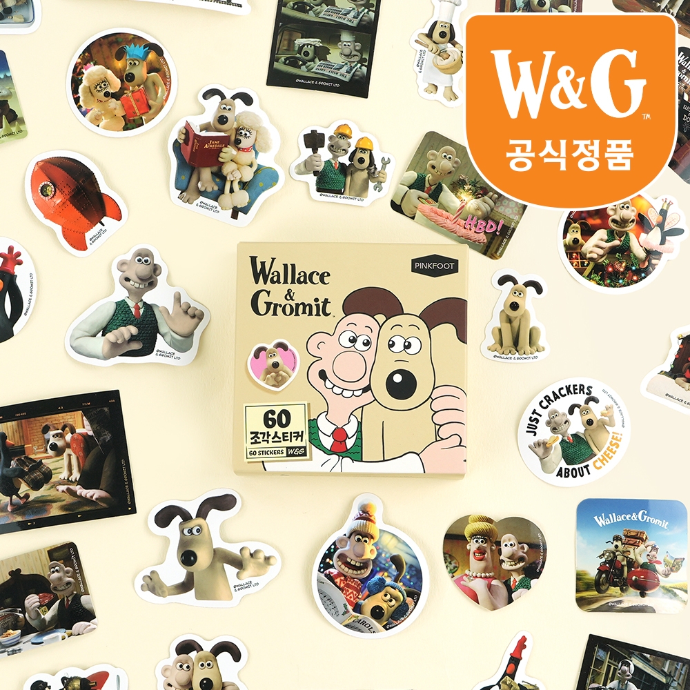 [공식정품]월레스와그로밋조각스티커